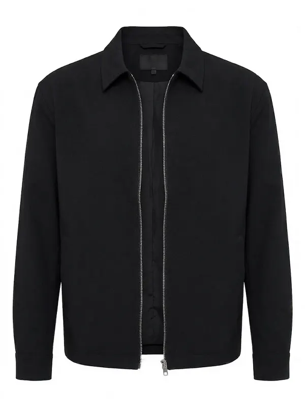 Mens Black Cotton Jacket