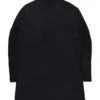 Mens Black Wool Overcoat Back