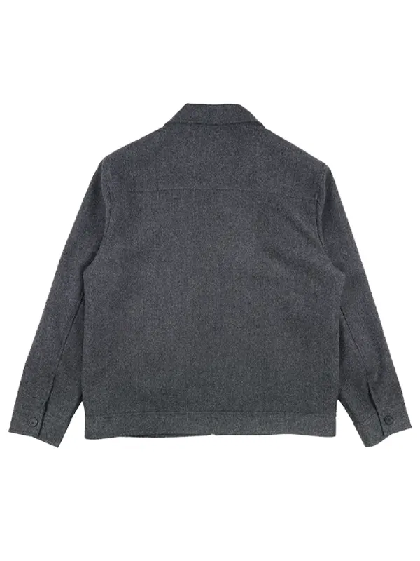 Mens Charcoal Jacket Back