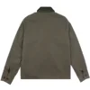 Mens Cord Collar Field Jacket Khaki Back