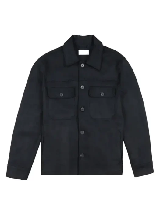 Mens Faux Suede Smart Jacket Black