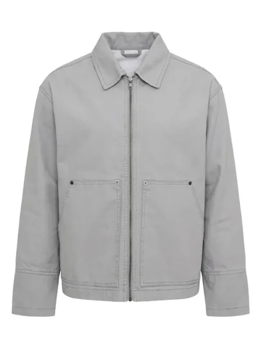 Mens Grey Canvas Jacket