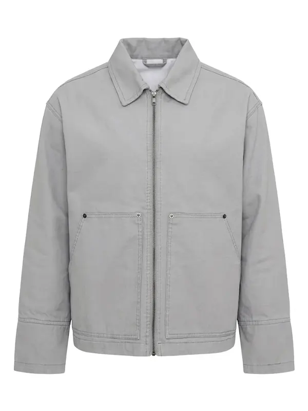 Mens Grey Canvas Jacket