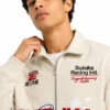 Mens Suzuka Racing Beige Bomber Jacket