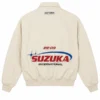 Mens Suzuka Racing Beige Bomber Jacket Back