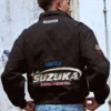 Mens Suzuka Racing Black Bomber Jacket Back