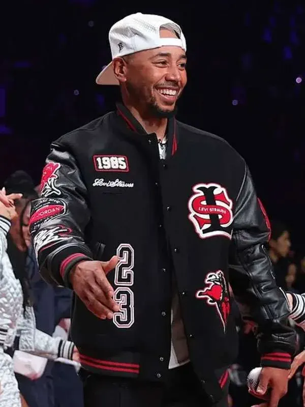 NBA Mookie Betts Black Varsity Jacket