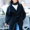 NYC Kendall Jenner Black Wool Long Coat