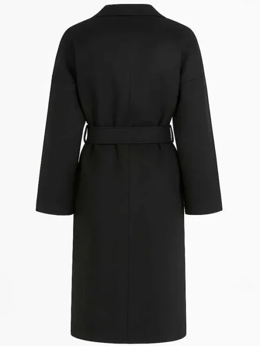 NYC SoHo Kendall Jenner Black Wool Coat Back