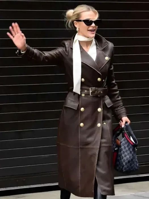 NYC Witney Carso Brown Leather Coat