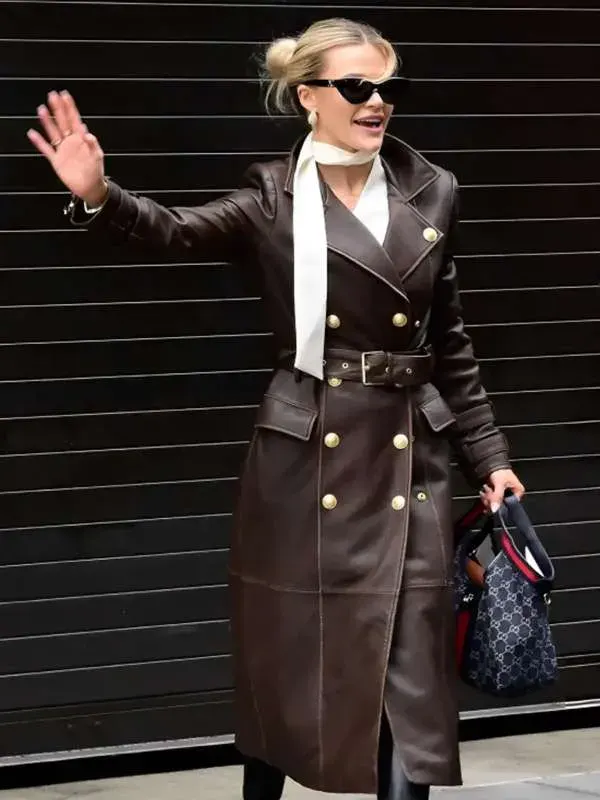 NYC Witney Carso Brown Leather Coat