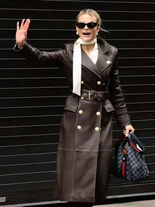 NYC Witney Carso Leather Brown Coat