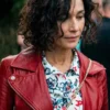 Nicole Grimaudo Solo Mio 2026 Red Leather Jacket