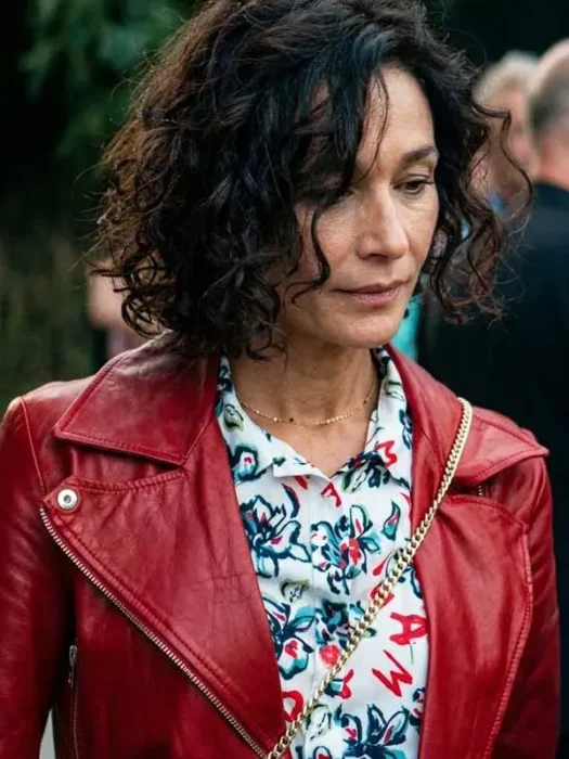 Nicole Grimaudo Solo Mio 2026 Red Leather Jacket