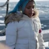 One Piece Miss Wednesday White Puffer Jacket