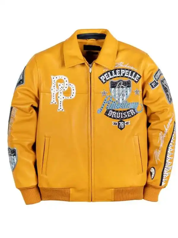 Pelle Pelle American Bruiser Yellow Leather Jacket