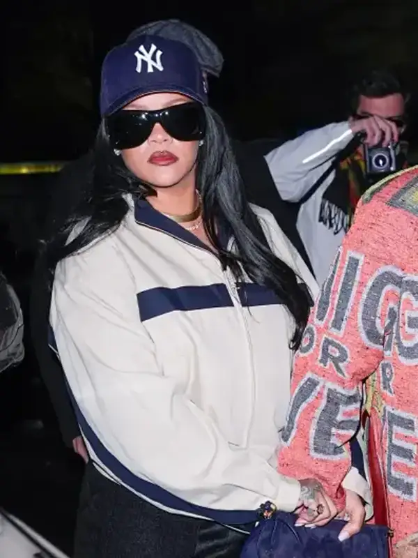 SNL S51 Rihanna Cream And Navy Blue Jacket