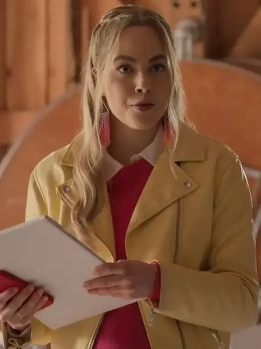 Sarah Dugdale Virgin River S06 Yellow Leather Jacket