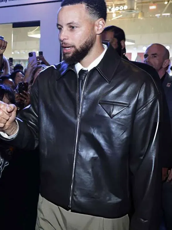 Stephen Curry Goat Premiere Leather Jacket