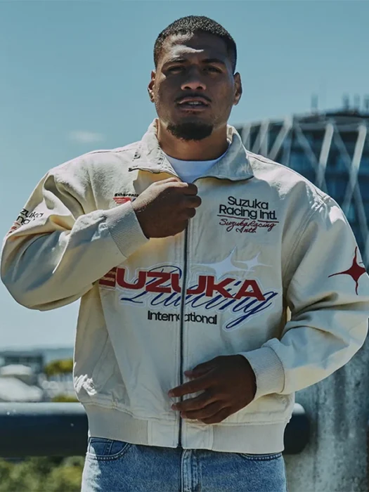 Suzuka Bomber Men's Beige Jacket
