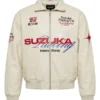 Suzuka Racing Beige Bomber Jacket