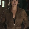 Tell Me Lies S03 Bree Suede Leather Jacket Brown