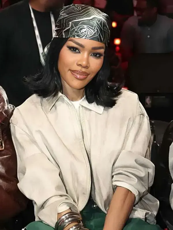 Teyana Taylor 75th All Star Game Beige Jacket