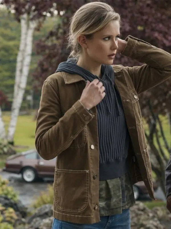 The Boys Erin Moriarty Brown Cotton Jacket