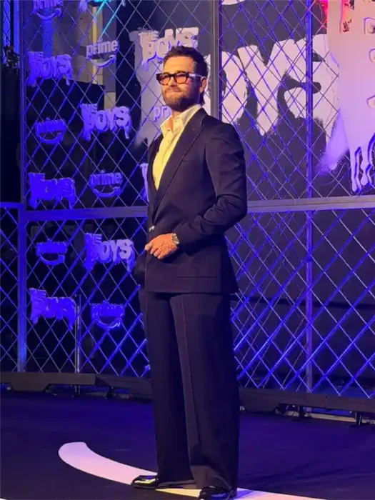 The Boys Premiere Antony Starr Black Blazer