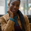 The Christophers Michaela Coel Brown Jacket