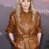 The Madison Premiere Michelle Pfeiffer Leather Brown Jacket