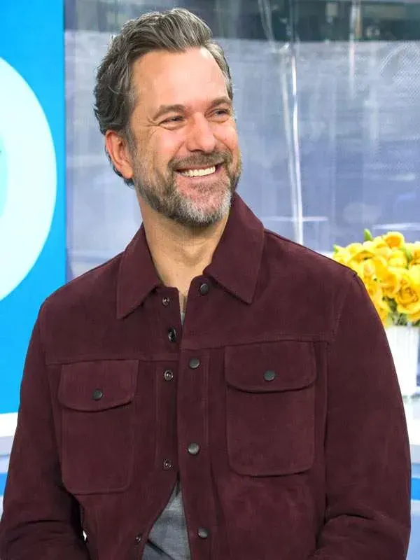 The Today Show Joshua Jackson Suede Leather Jacket