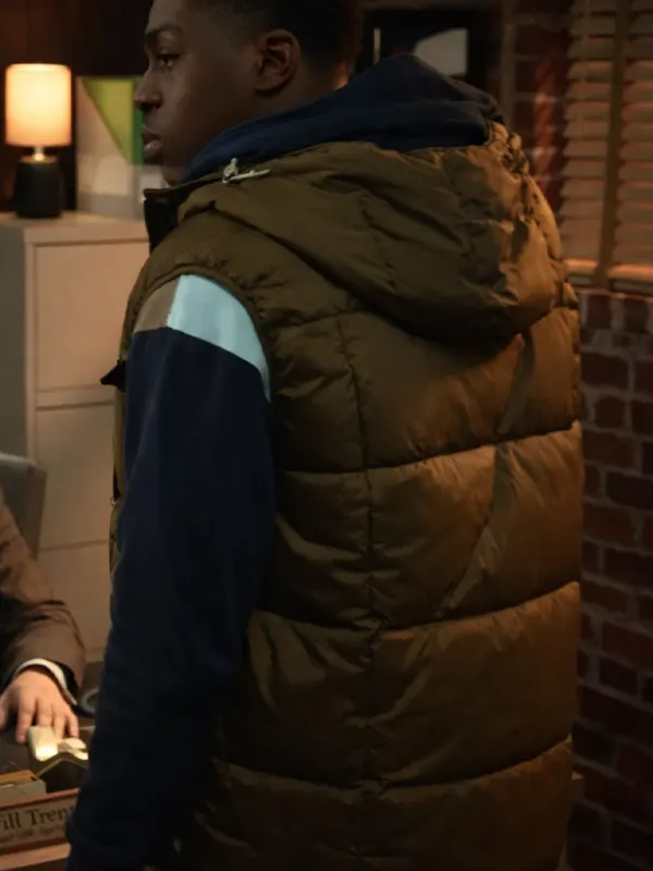 Will Trent Jeremy Mitchell Brown Puffer Vest