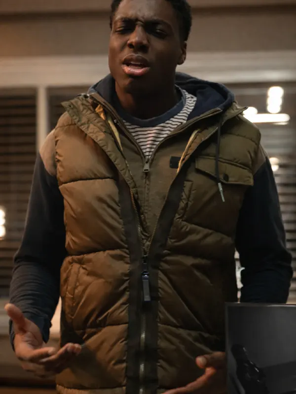 Will Trent Jeremy Mitchell Puffer Brown Vest