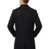 Wool Blend Overcoat in Black Back