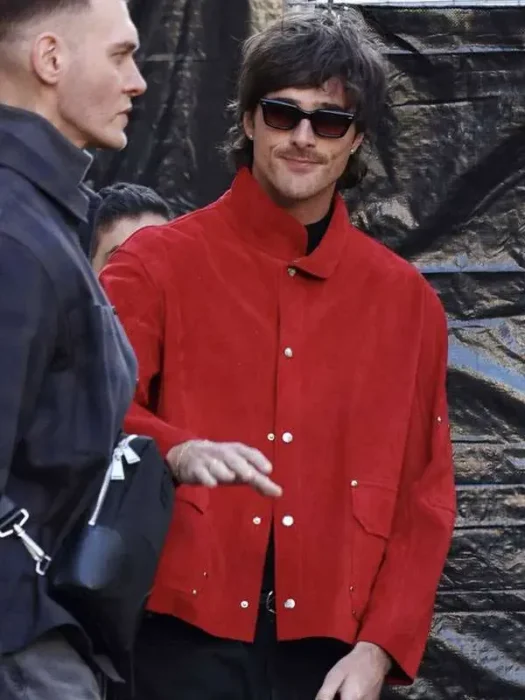 Wuthering Heights Jacob Elordi Suede Leather Jacket