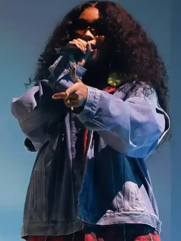 2026 Coachella SZA Blue Denim Jacket