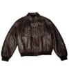 2026 Drake Iceman Brown Leather Jacket