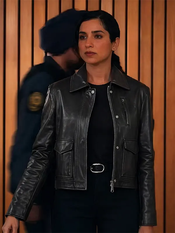 Allegiance Season 3 Supinder Wraich Black Leather Jacket