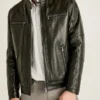 Alveraz Men's Black Sheepskin Leather Jacket