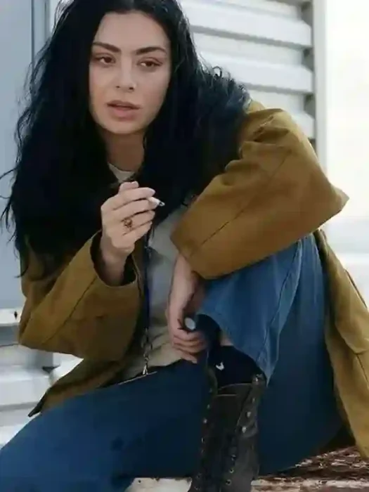 Charli XCX Faces of Death Brown Jacket