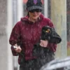 Dakota Johnson Burgundy Hoodie