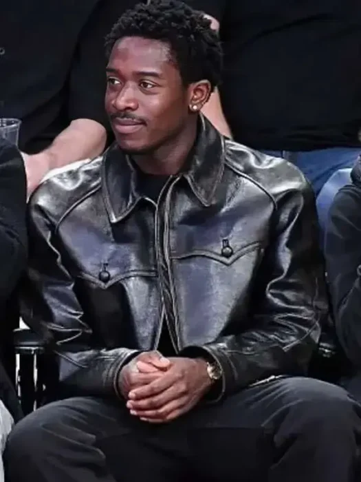 Damson Idris Leather Black Jacket