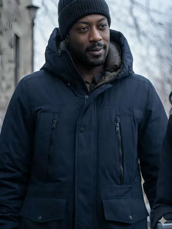 David Ajala Law and Order S25 Puffer Hooded Jacket