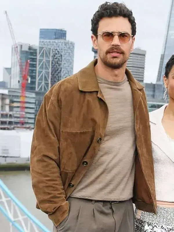 Fuze Theo James Brown Leather Jacket