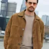 Fuze Theo James Brown Suede Leather Jacket