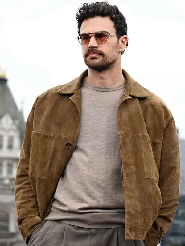 Fuze Theo James Leather Brown Jacket