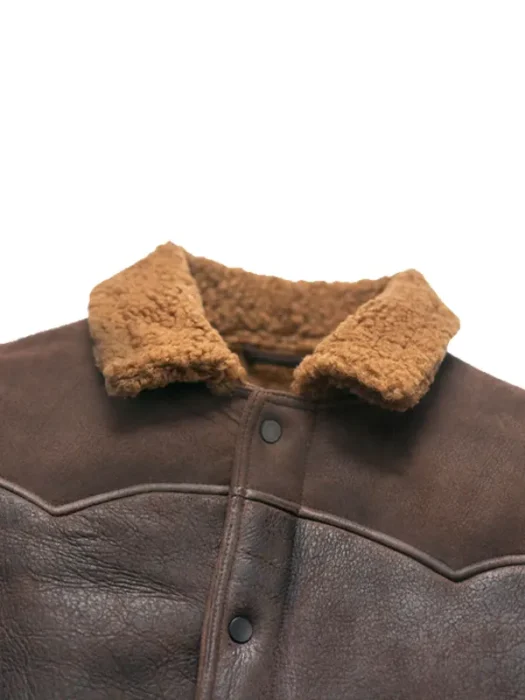 Jackson Shearling Leather Jacket pockect