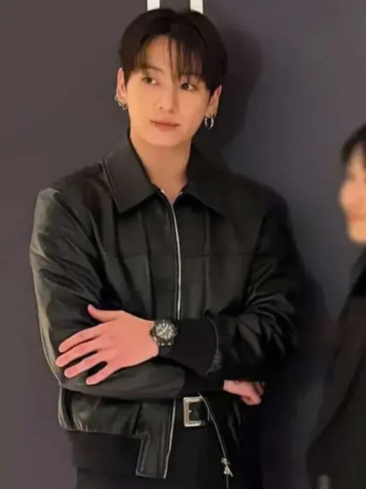 Jung Kook Watch Event Leather Jacket