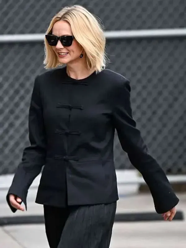LA Carey Mulligan Black Tang Jacket